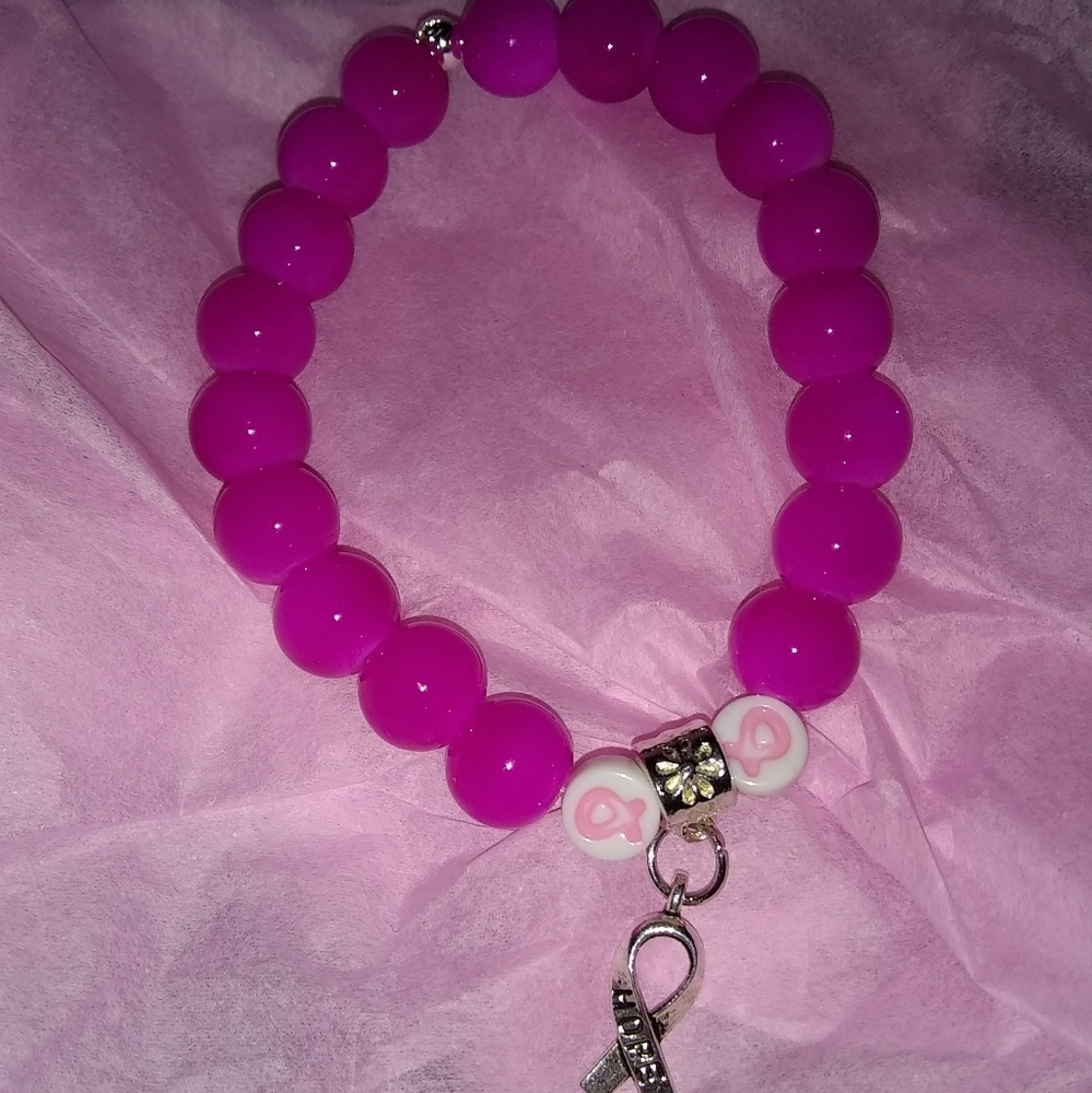 Pink Glass Bracelet